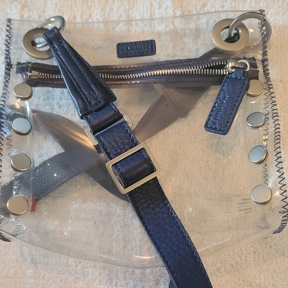 Clear and Dark Navy Blue Hammitt Crossbody Bag - Picture 5 of 10